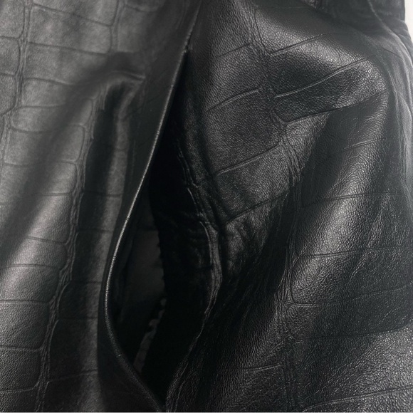 Underground Black Textured Leather Jacket Women’s LG Pockets Zip Closure CLASSIC - Picture 4 of 16